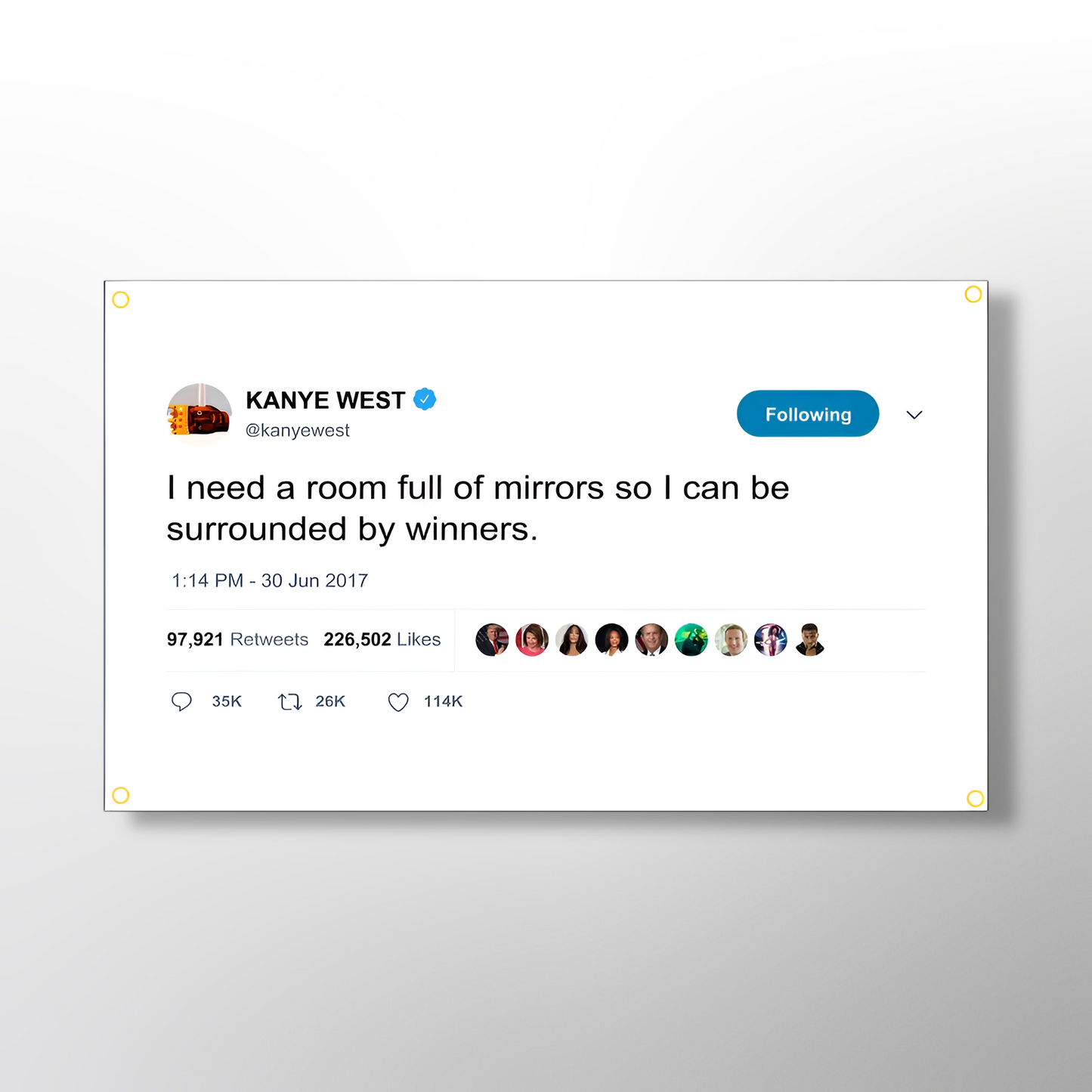 Kanye West Tweet Flag