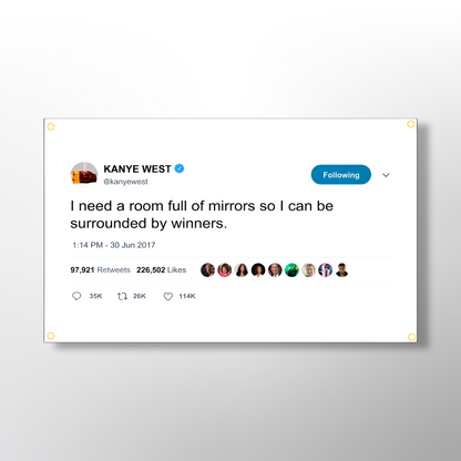 Kanye West Tweet Flag